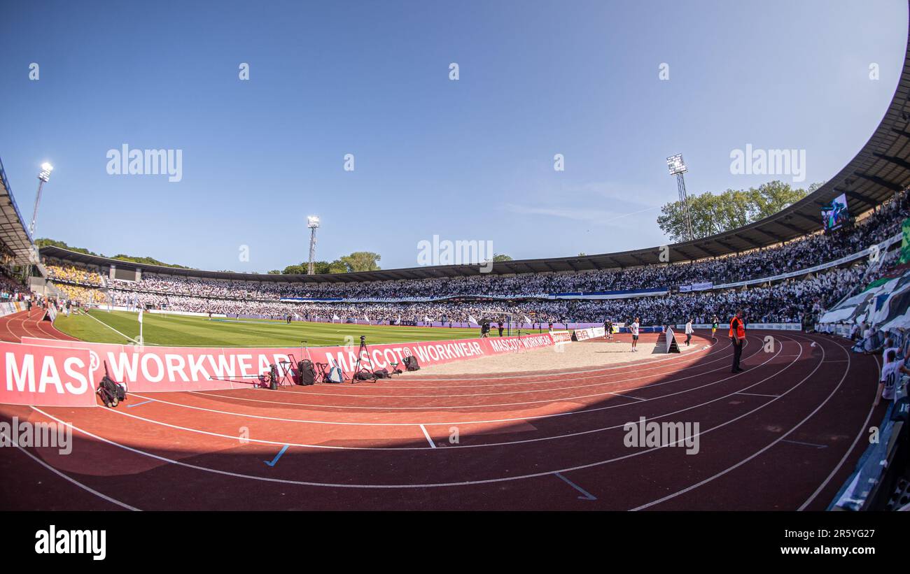 Aarhus, Dänemark. 04., Juni 2023. Das Ceres Park Stadion, das beim Superliga-Spiel 3F zwischen Aarhus GF und Broendby IF in Aarhus gesehen wurde. (Foto: Gonzales Photo - Morten Kjaer). Stockfoto