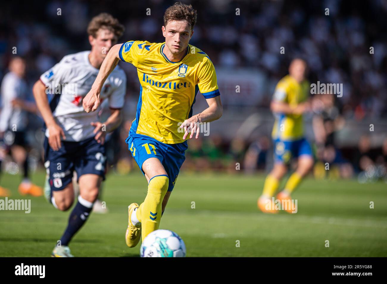 Aarhus, Dänemark. 04., Juni 2023. Hakon Evjen (11) aus Broendby, WENN während des 3F. Superliga-Spiels zwischen Aarhus GF und Broendby IF im Ceres Park in Aarhus gesehen. (Foto: Gonzales Photo - Morten Kjaer). Stockfoto