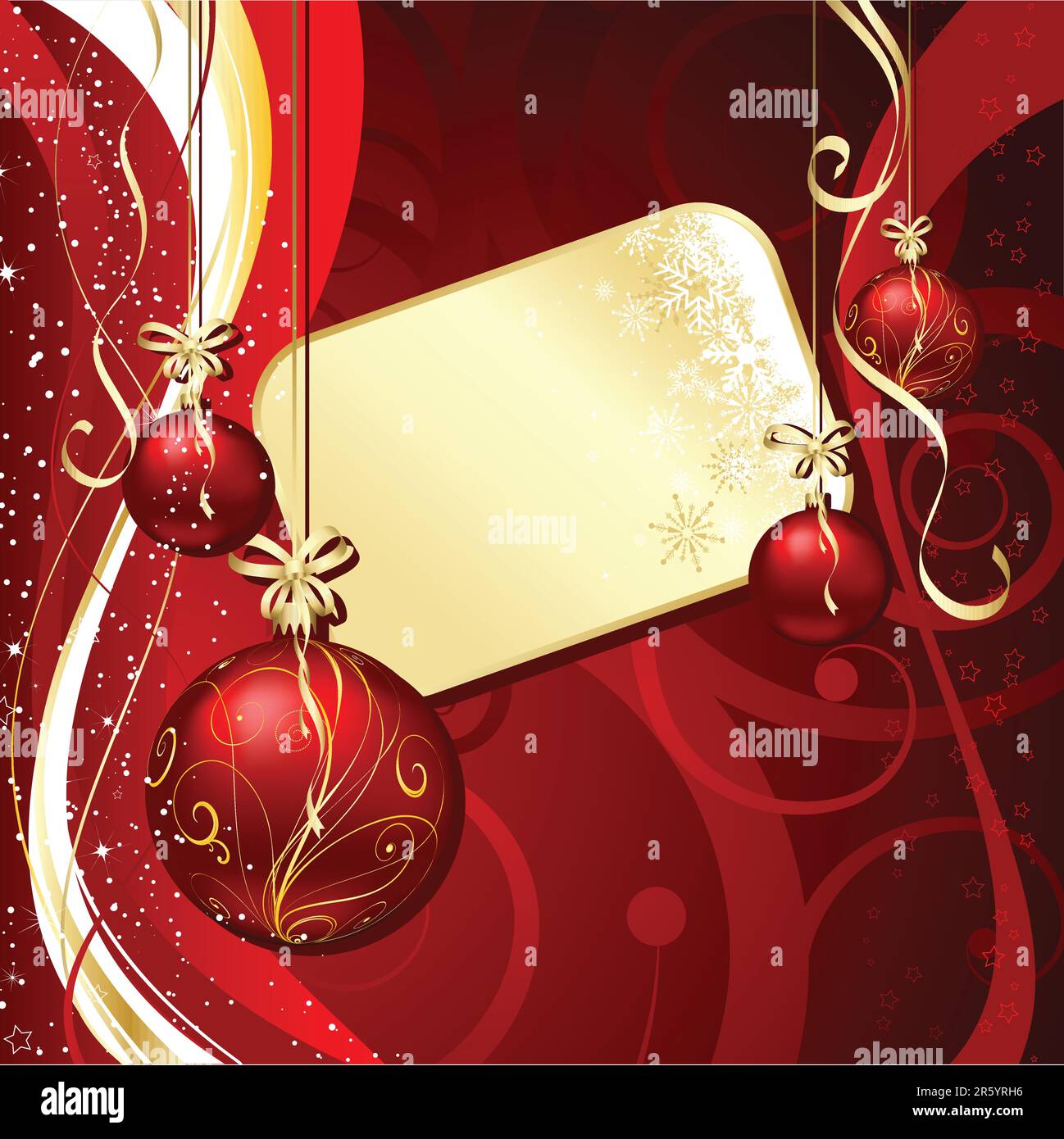 Dekorative Weihnachten Hintergrund mit gold label Stock Vektor