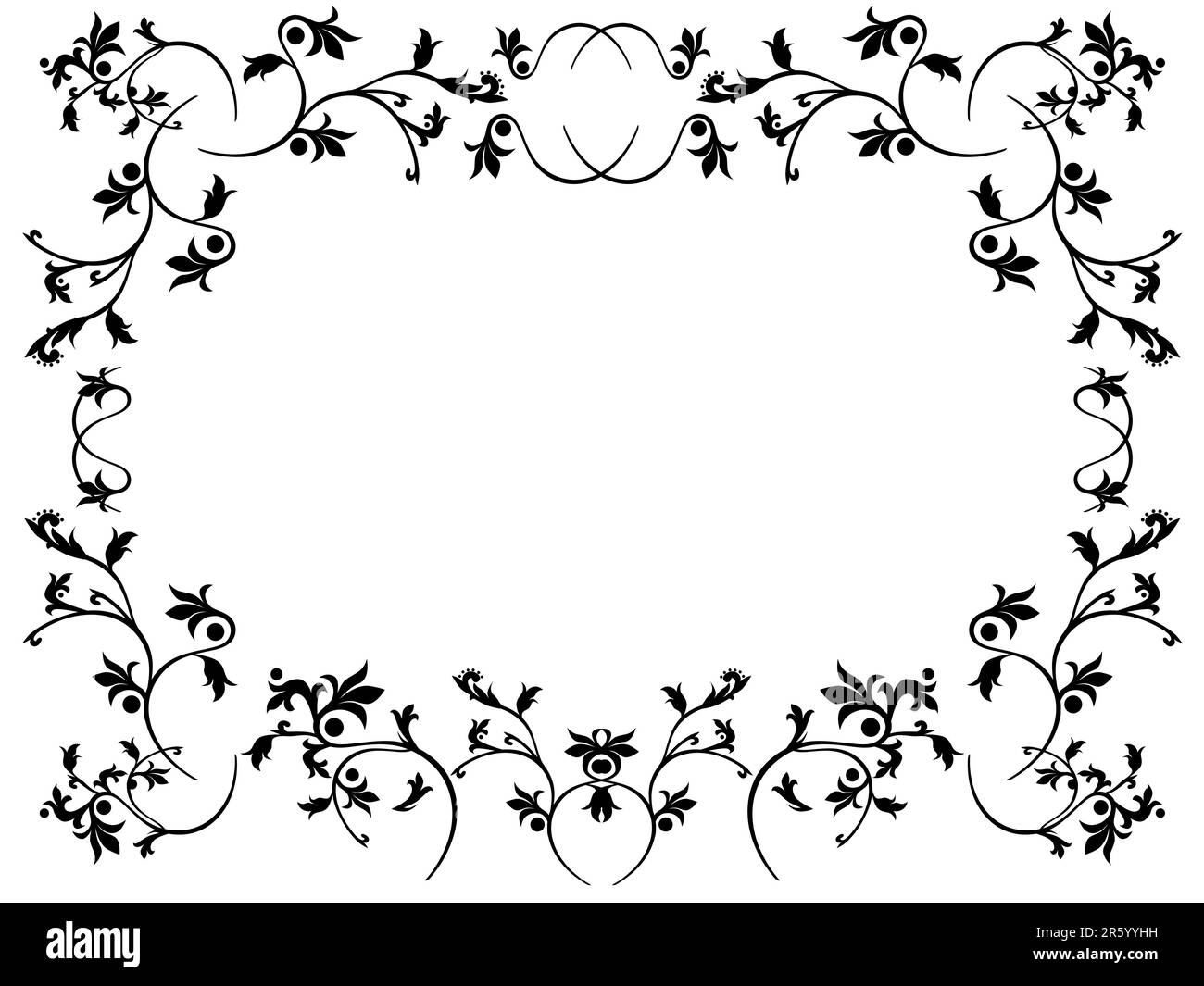 Vektorblütenrahmen. Stock Vektor