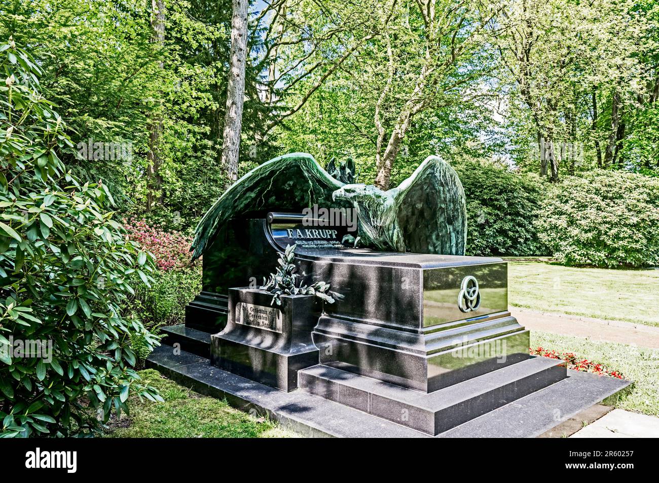 Essen (NRW, Deutschland): Familienfriedhof der Familie Krupp in Essen Bredeney; Friedhof der Familie Krupp Stockfoto