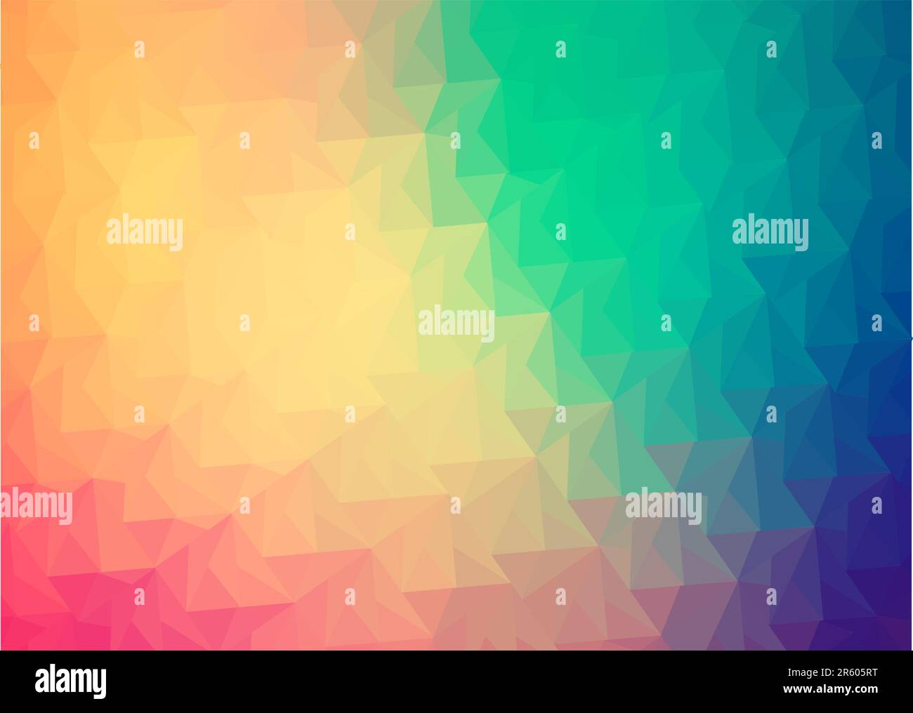 Abstrakte Regenbogen Hintergrund, bestehend aus farbigen Dreiecke Stock Vektor
