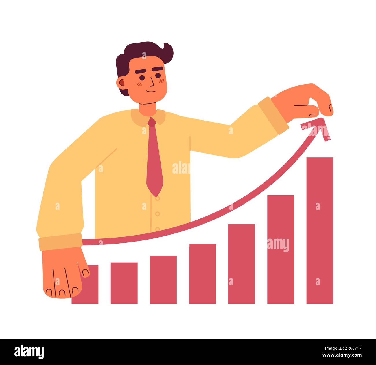 Kurzdarstellung des Konzepts „Geschäftswachstum“ als Vektorbild Stock Vektor