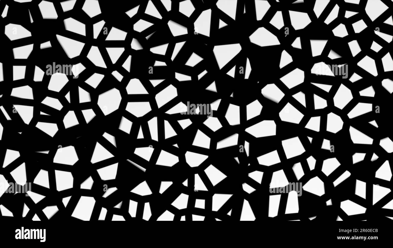 Abstraktes Zellmuster. Computergeneriertes 3D-Rendering Stockfoto