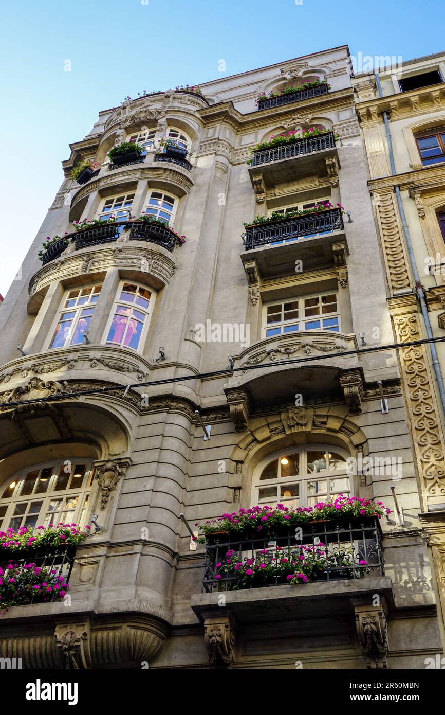 23. Juli 2017 Istanbul Türkei. Der berühmte Cicek Pasaji, Cite de pera in Istanbul, Türkei Stockfoto
