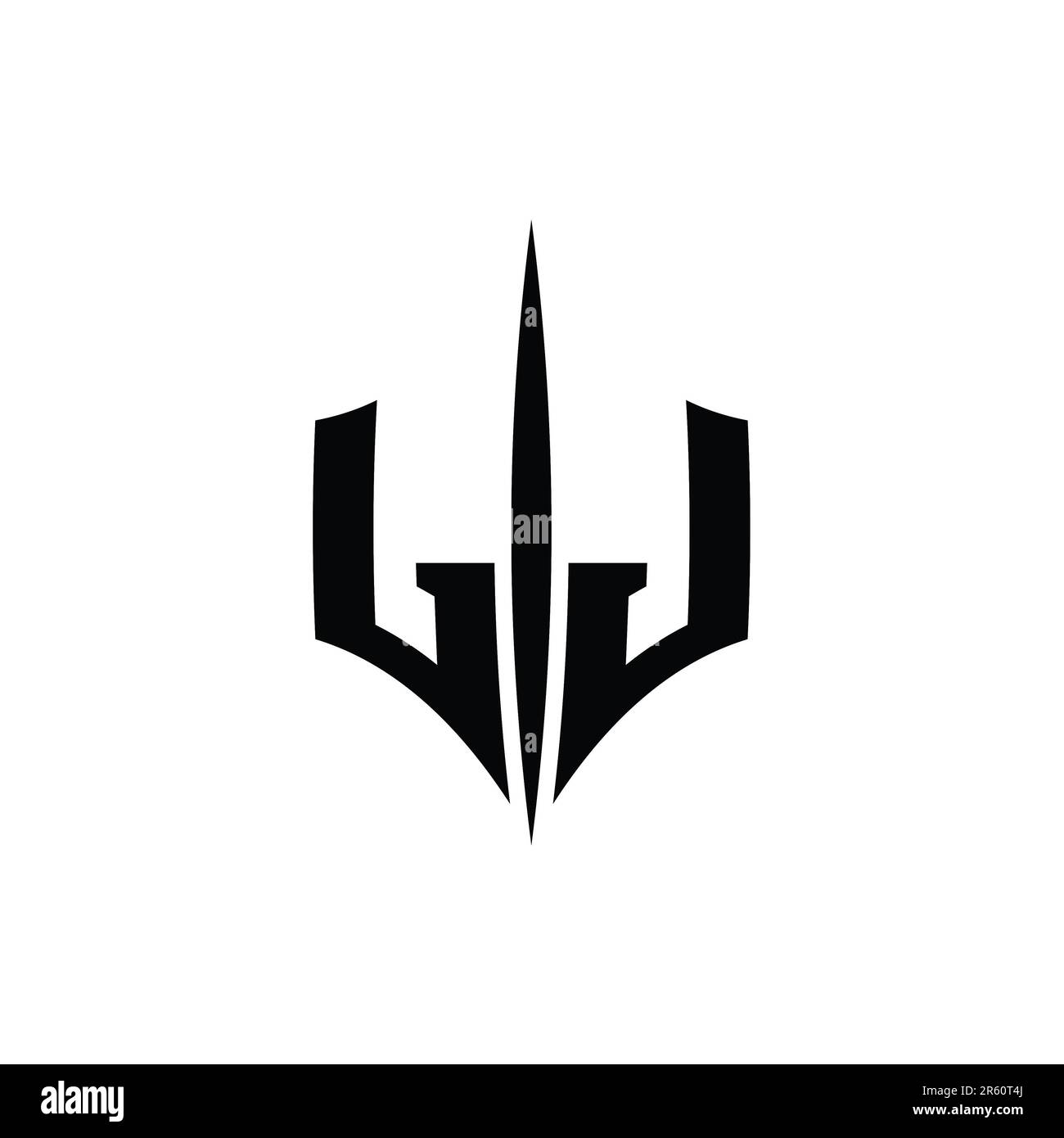 LJ Letter Logo Monogramm sechseckige Rautenform mit durchstechender Designvorlage Stockfoto