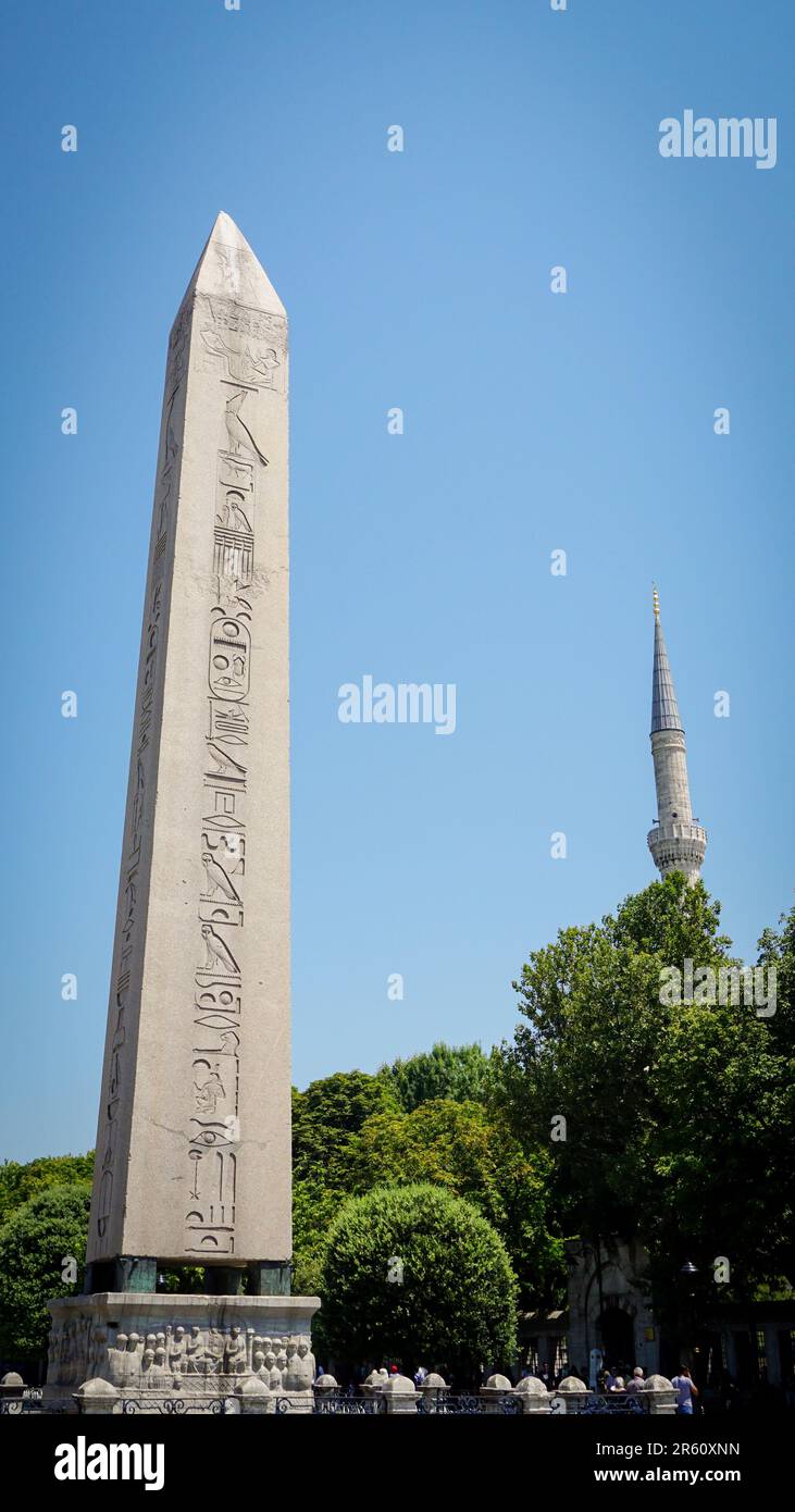 24. Juli 2017 Istanbul Türkei. Dikilitas-Park in Istanbul Antike Obelisken der Türkei Stockfoto