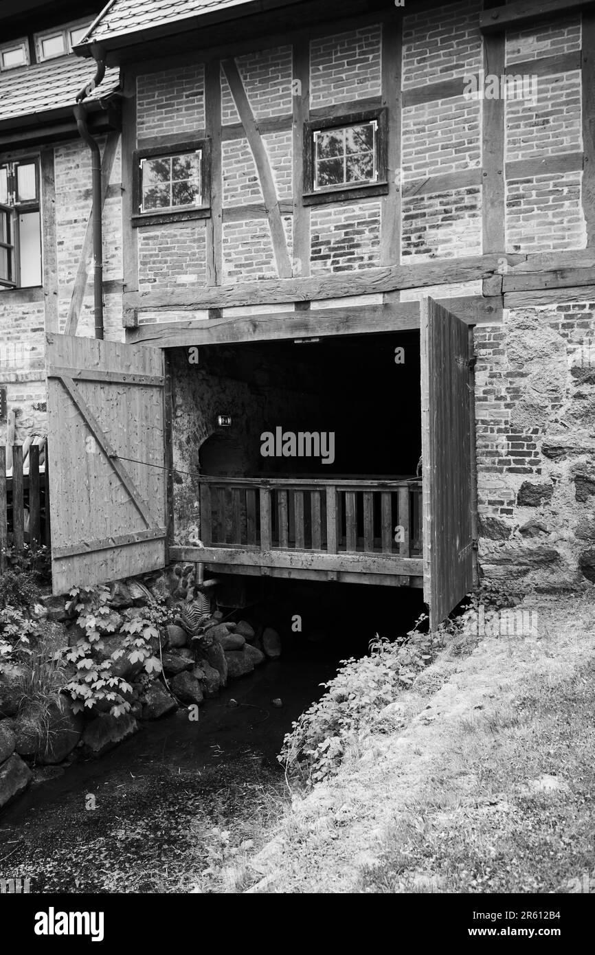 Wassermühle in Hanshagen, Mühlentag, Museum, Ausstellung, Mecklenburg-Vorpommern, Deutschland, Europa Stockfoto