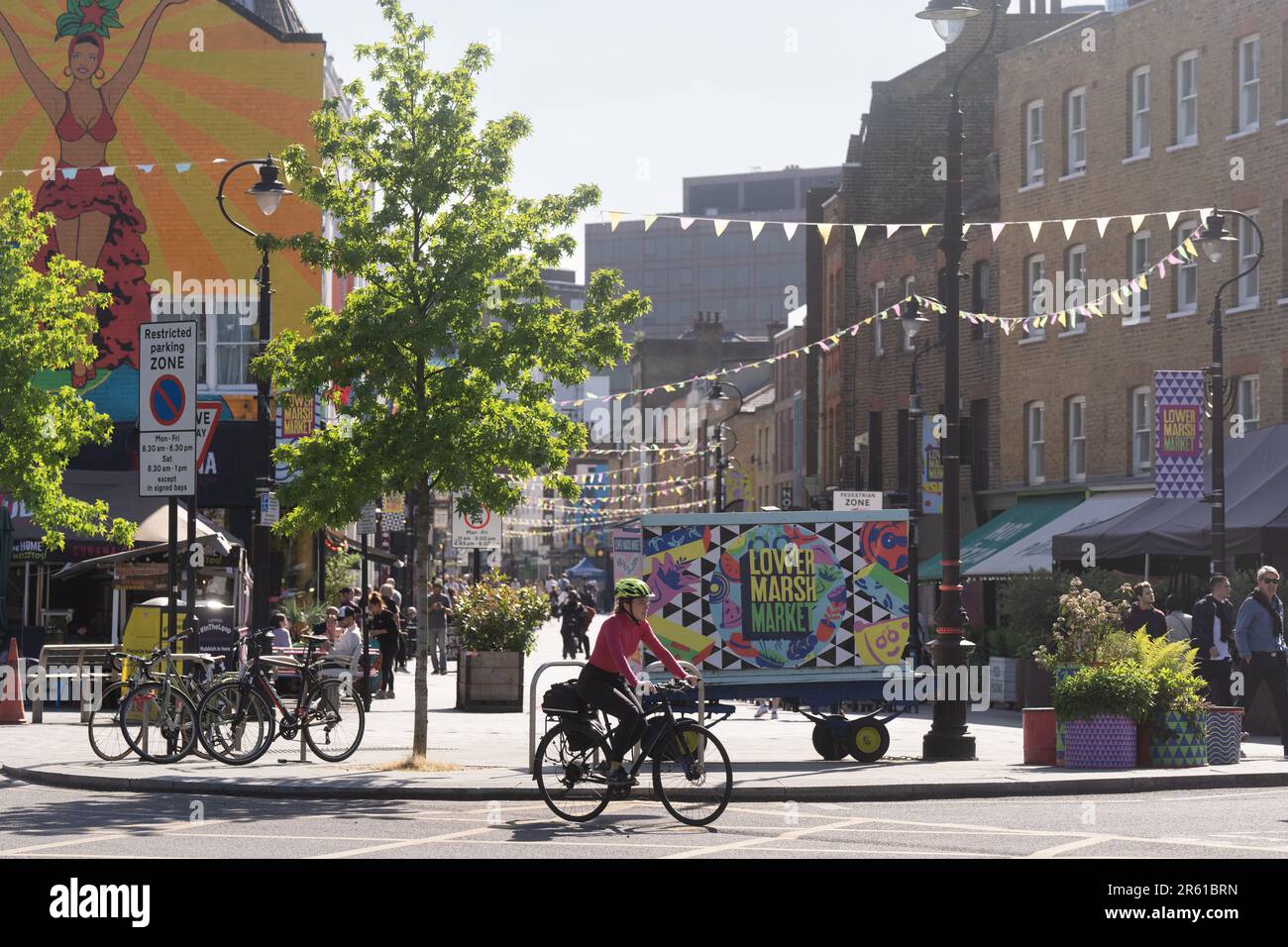 Lower Marsh ist eine Straße im Londoner Stadtteil Waterloo Stockfoto