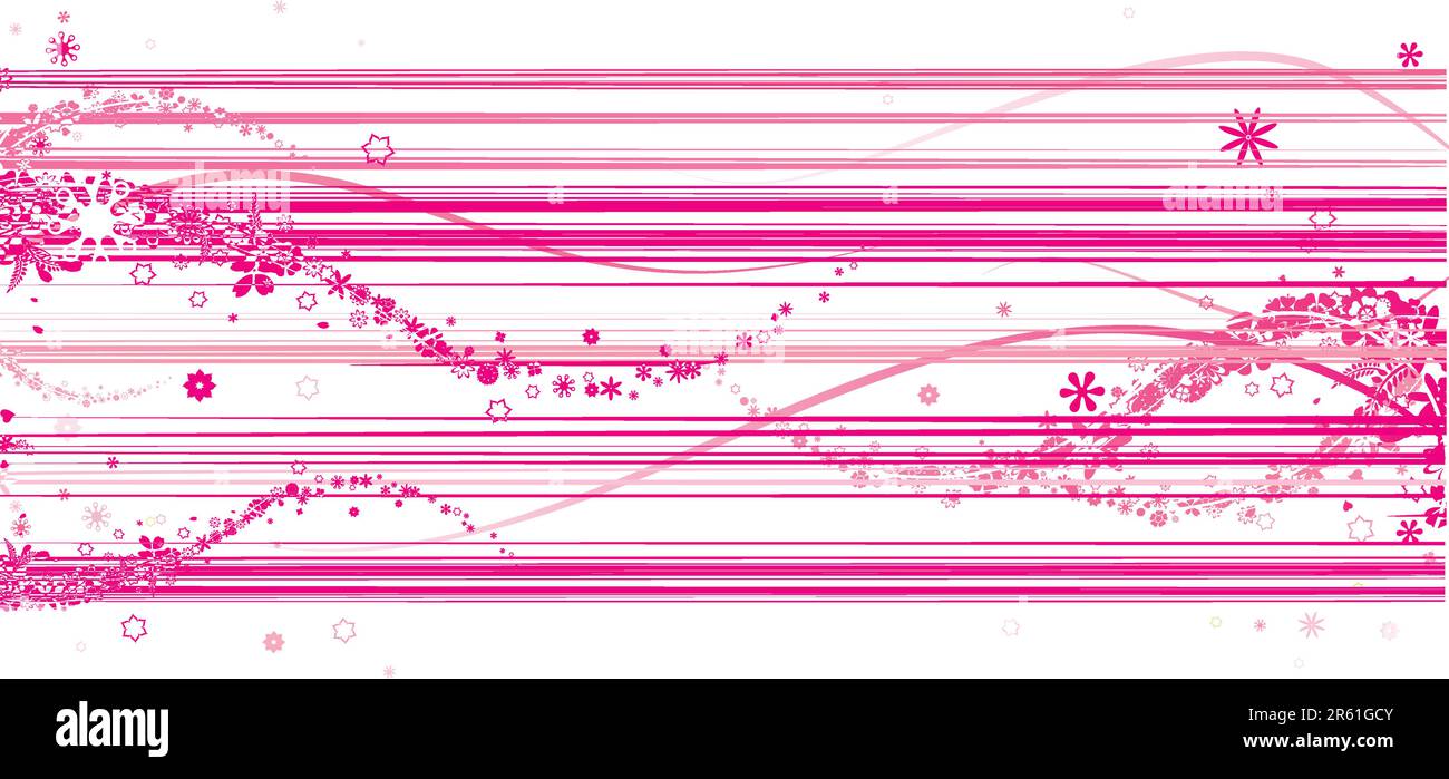 Design mit Baum- und Vogelmuster. Stock Vektor