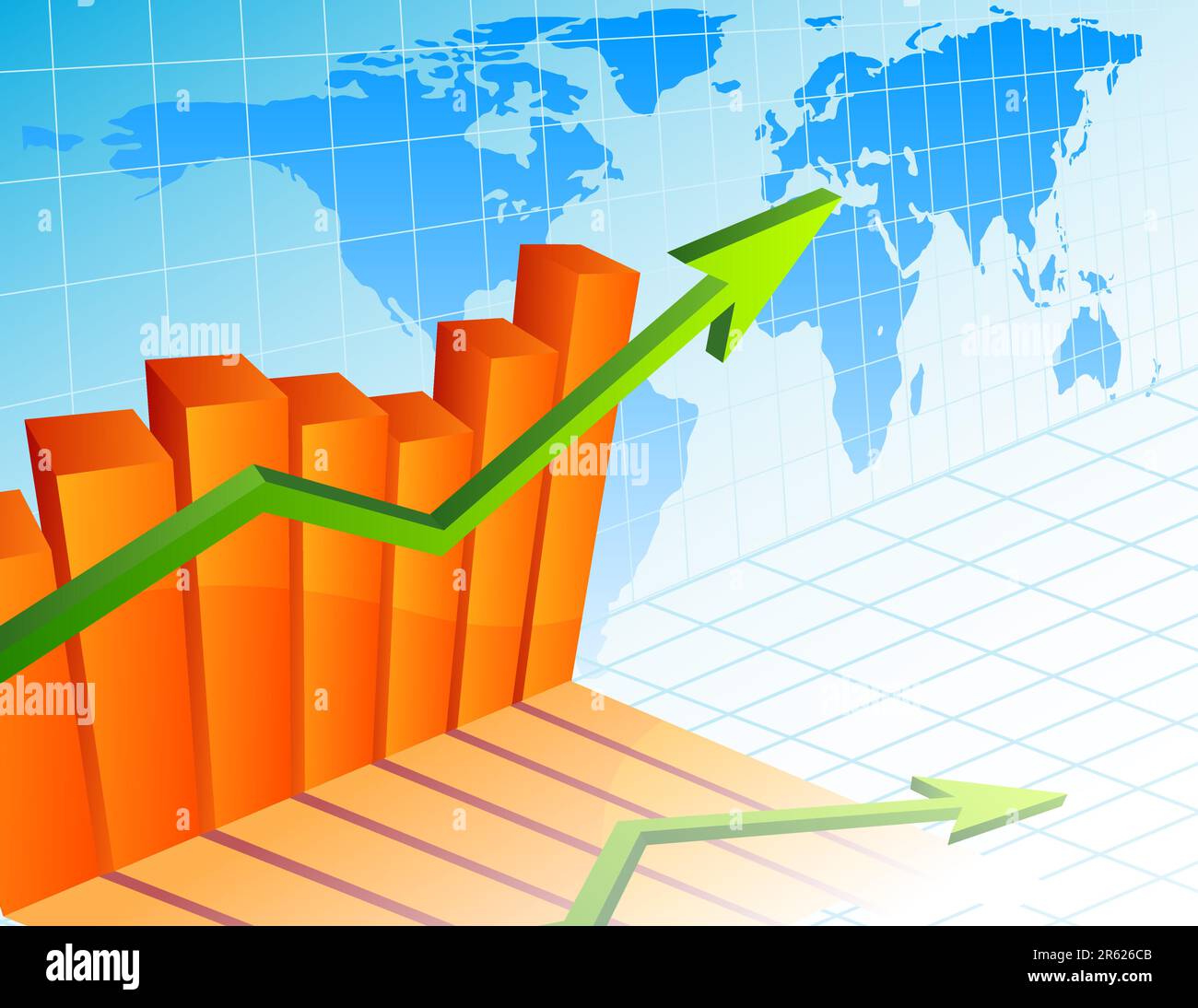 Vektordarstellung – Diagramm des Geschäftswachstums Stock Vektor
