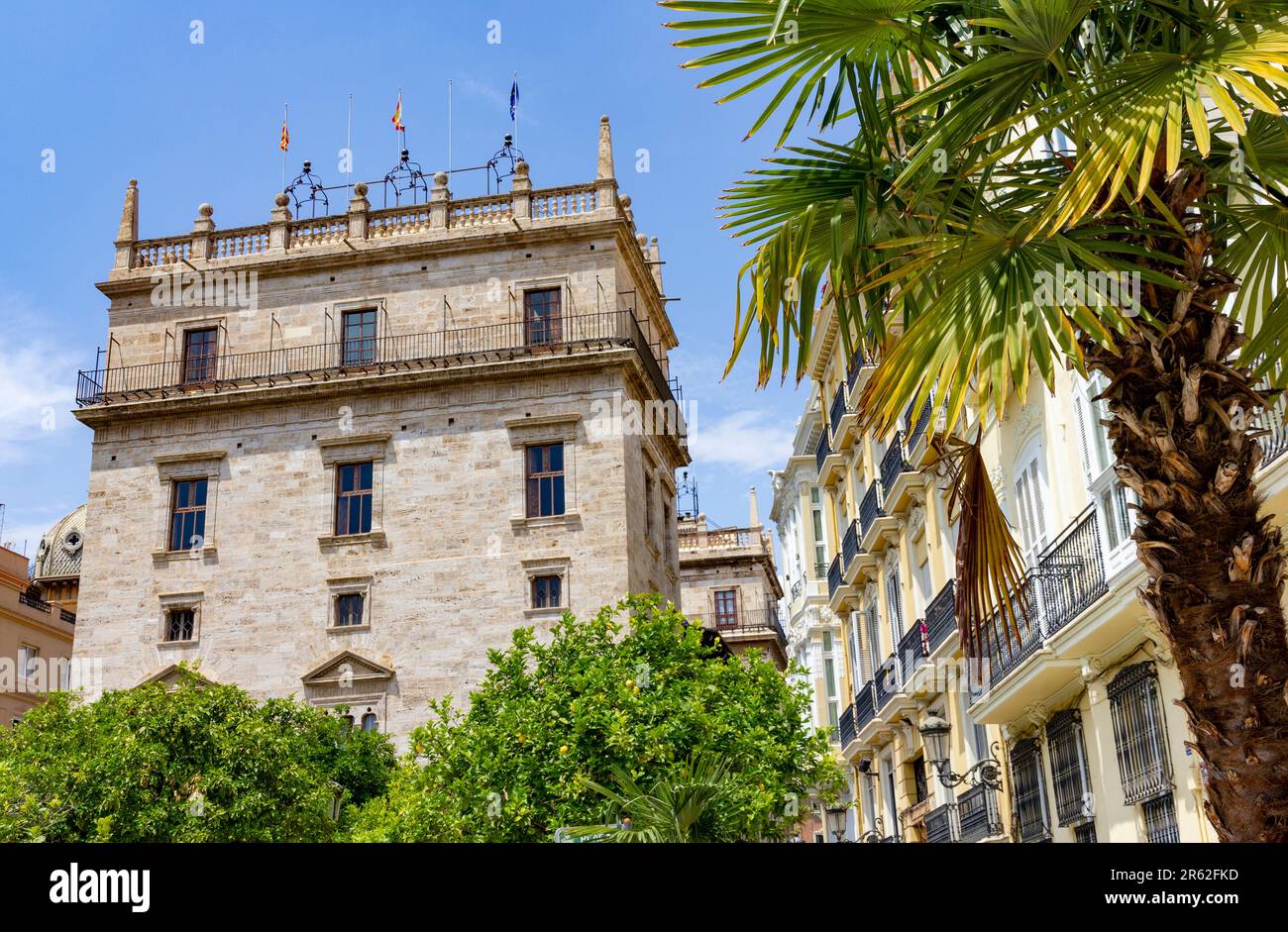 Palau de la Generalitat Valenciana Valencia Spanien Stockfoto