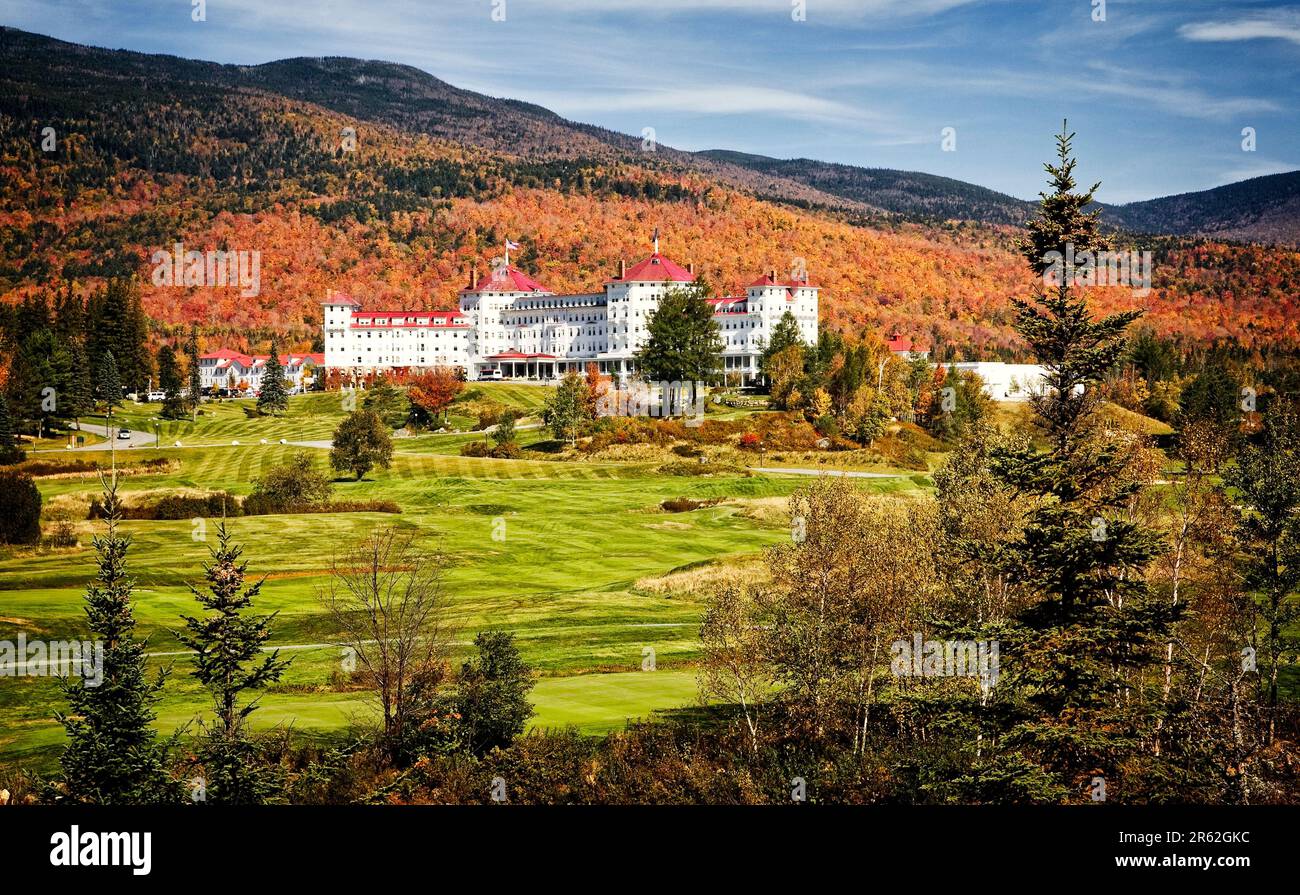 Das Mount Washington Resort in Bretton Woods, New Hampshire. Stockfoto