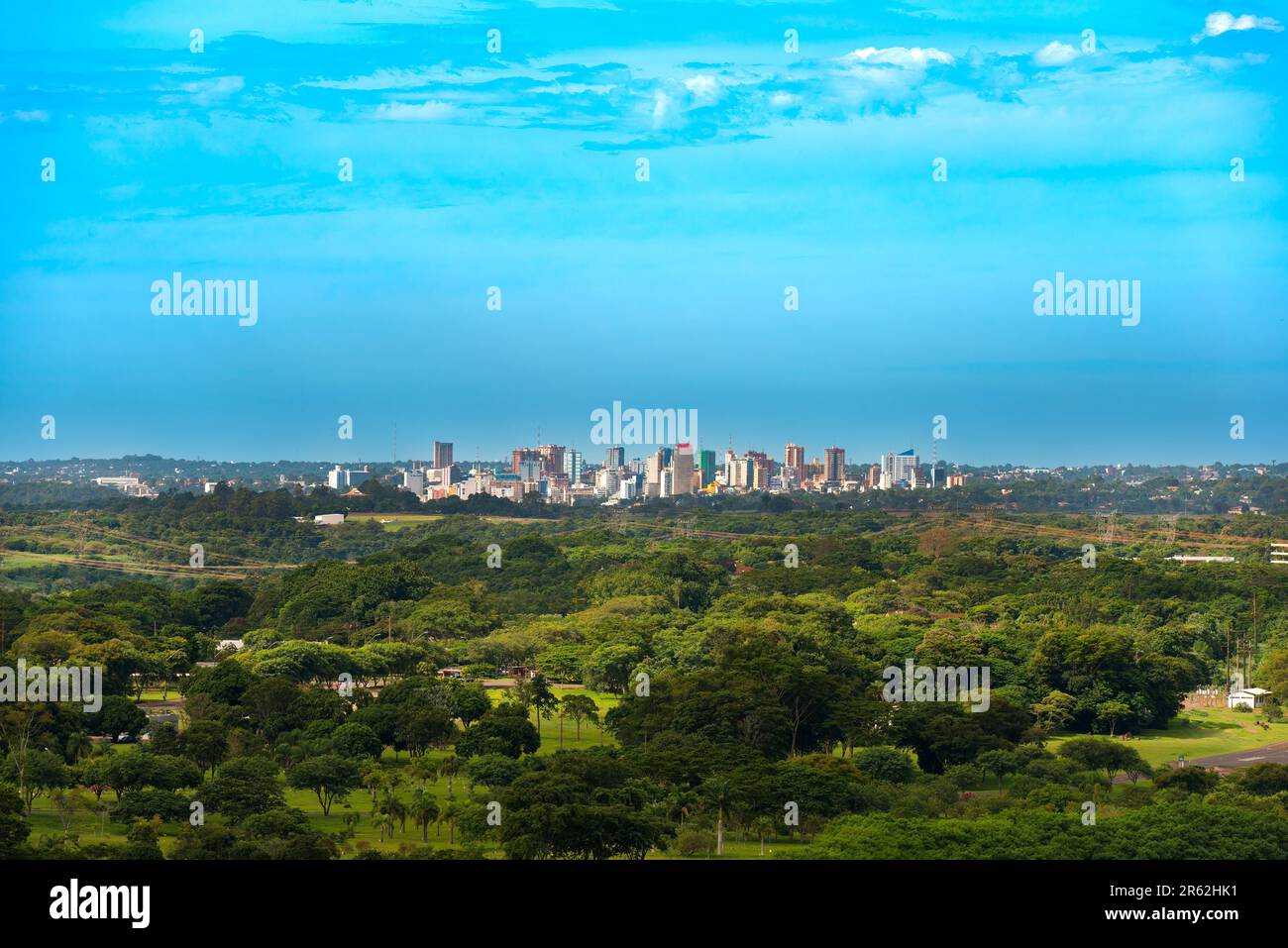 Skyline der Stadt Foz do Iguazu, Brasilien Stockfoto
