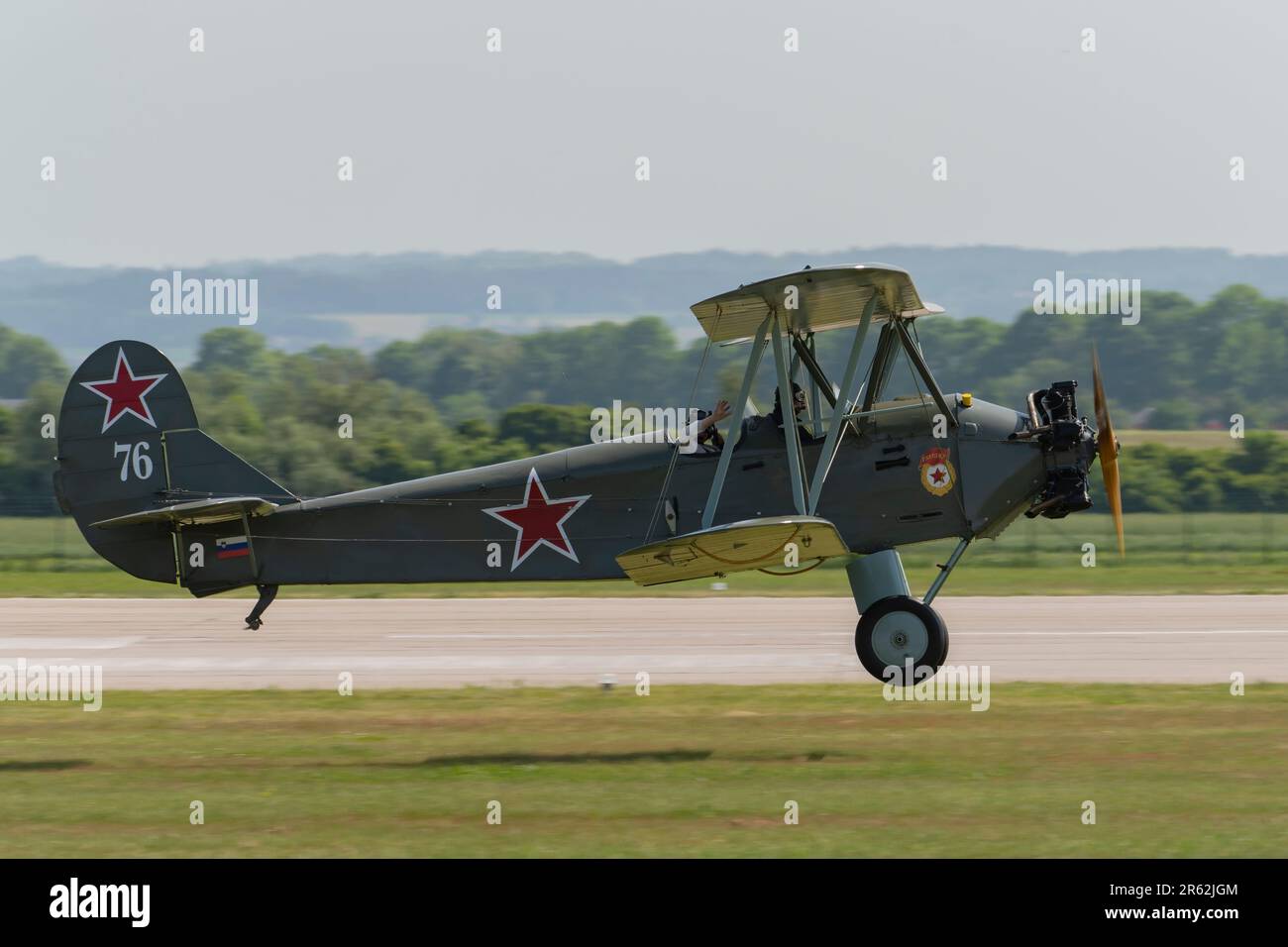 Polikarpov Po-2 auf der Pardubice Air Show 2023 in Pardubice, Tschechische Republik Stockfoto
