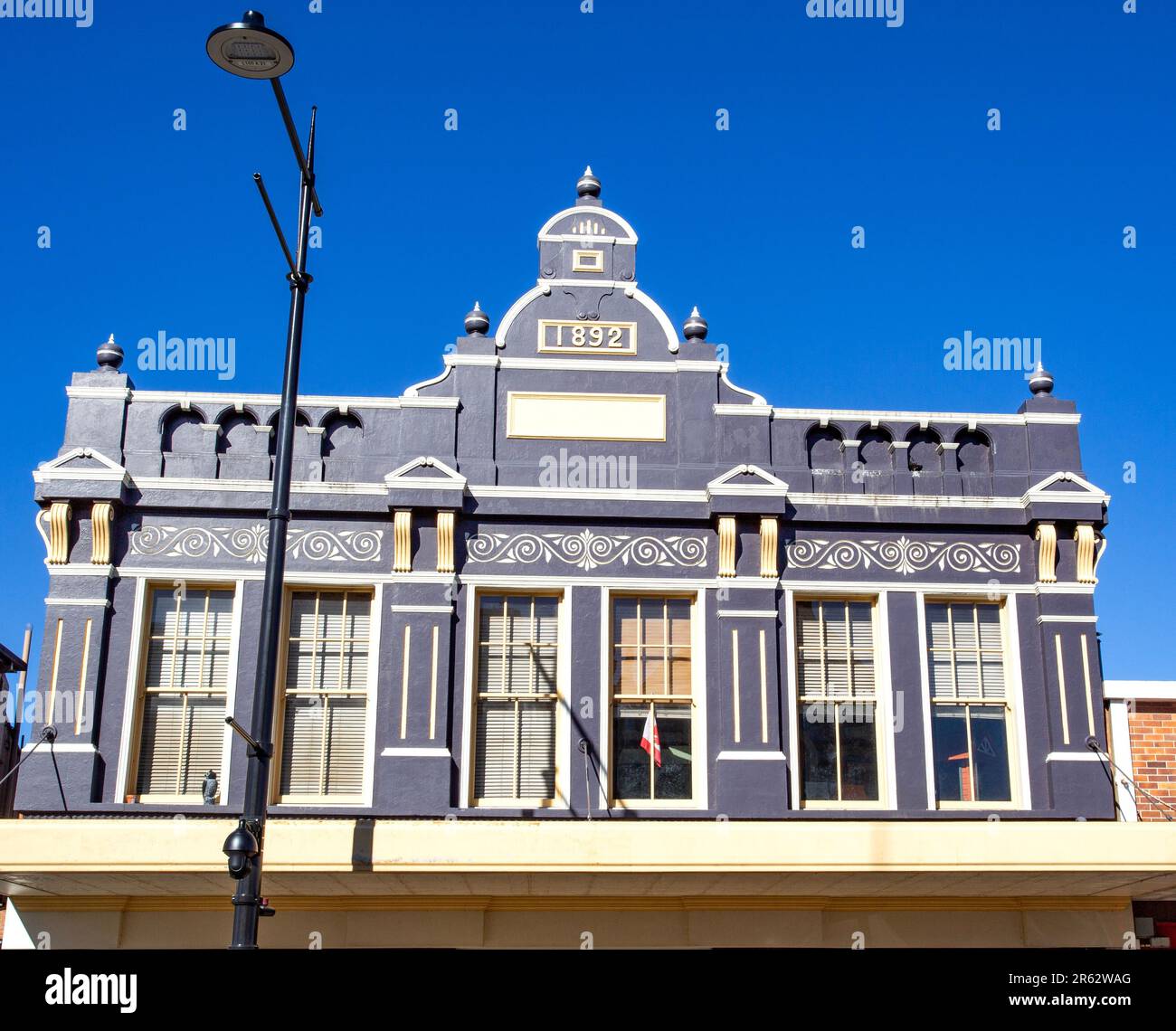 Das 1892 datierte, zum Weltkulturerbe gehörende Gebäude der Russell Street in Toowoomba, Queensland, Australien Stockfoto
