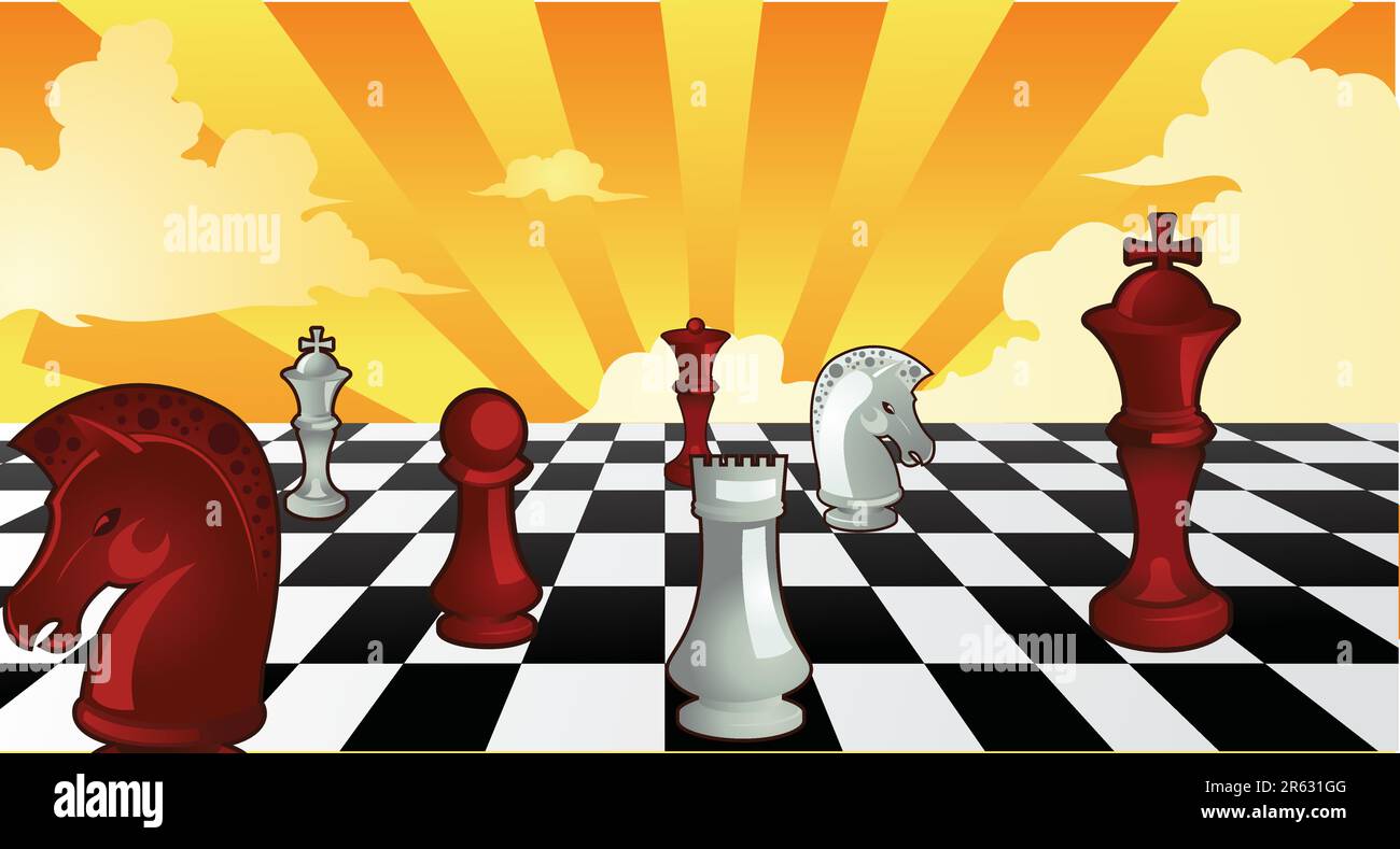Design-Hintergrund mit Schachmotiv. Stock Vektor