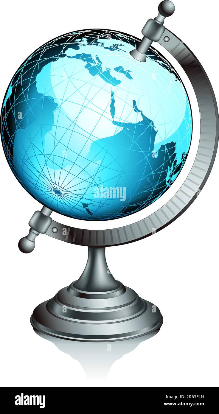 Antiker Globus. Diese Illustration kann als Designerarbeit nützlich sein Stock Vektor