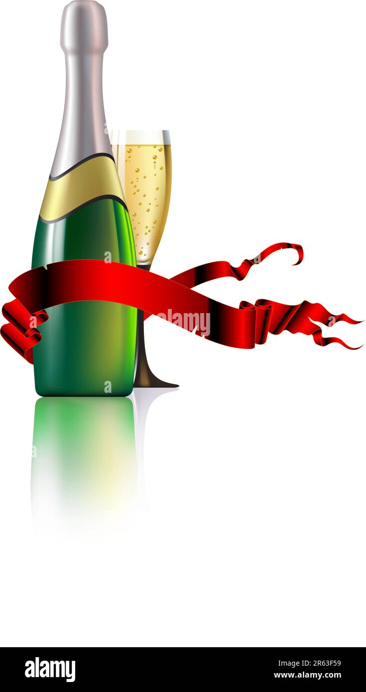 Champagner, diese Illustration könnte als Designerarbeit nützlich sein Stock Vektor