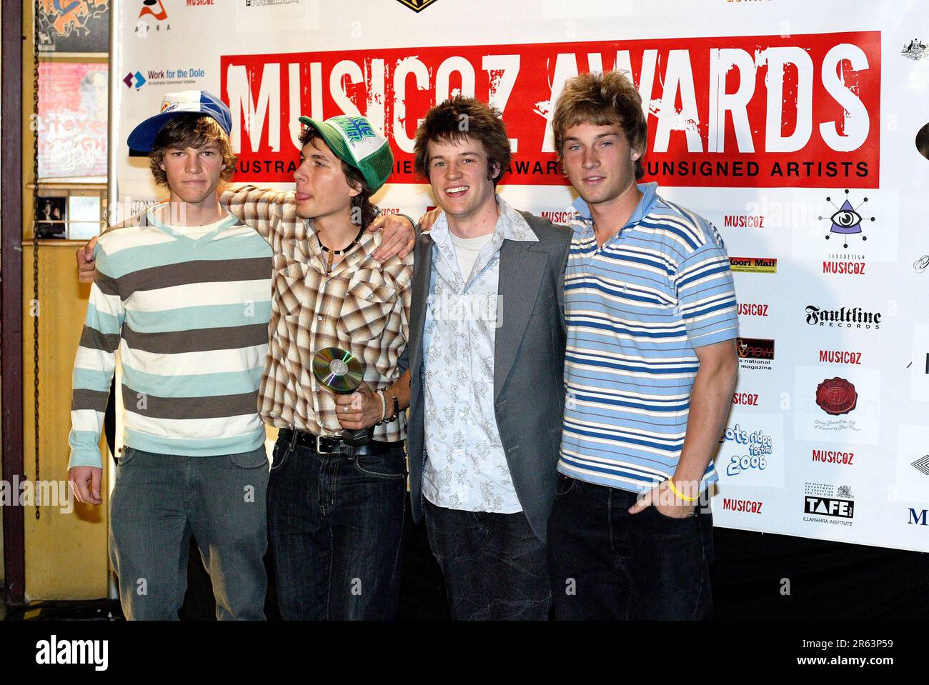 The Shades, Gewinner des Best School Artists Award bei den MusicOz Awards 2006. Enmore Theater. Sydney, Australien. 14.11.06. Stockfoto