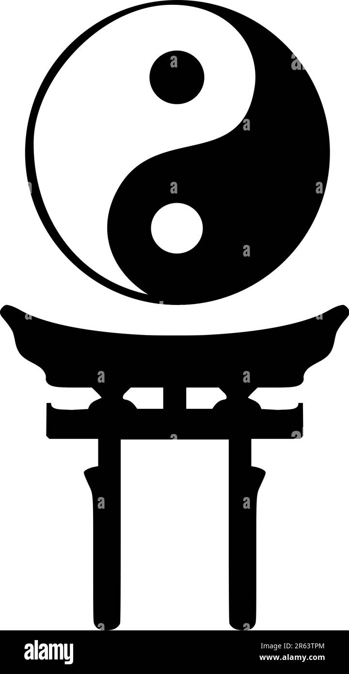 Shinto religiöse Symbole Stock Vektor