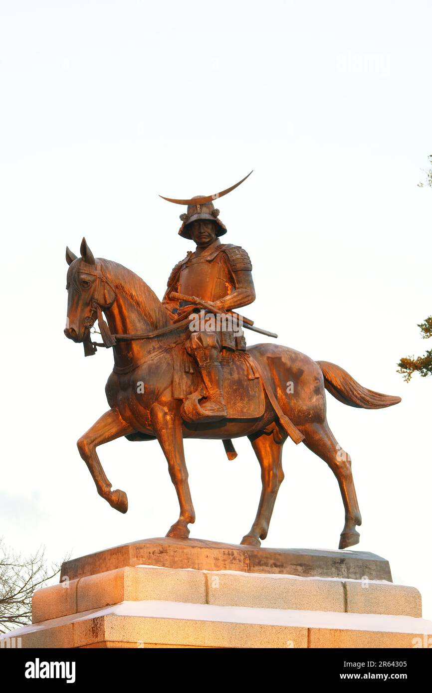 Date Masamune Statue Stockfoto