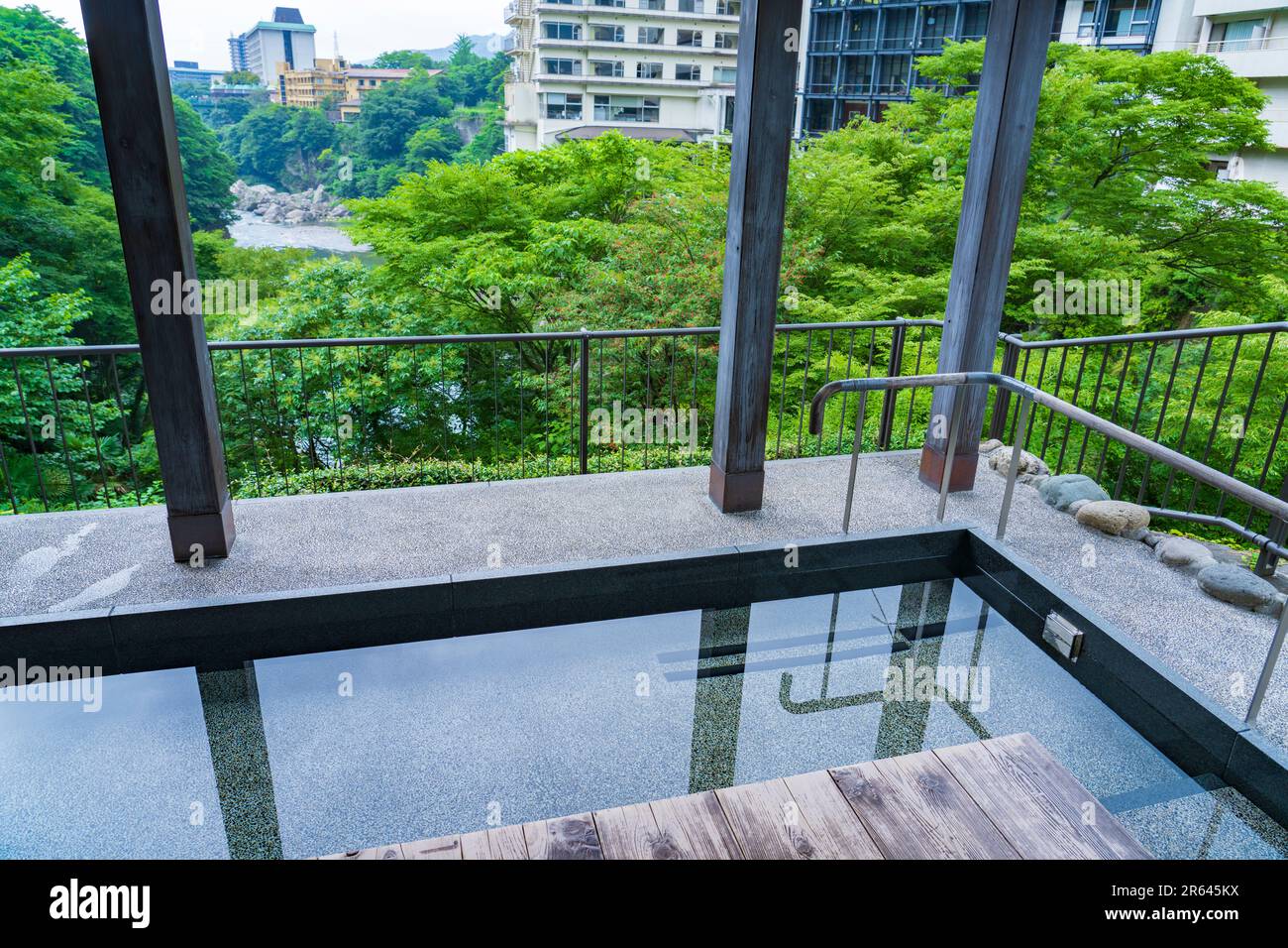 Kinugawa Onsen Fußbad Stockfoto