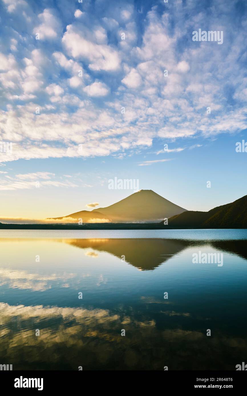 Motosu-See und Fuji-Berg Stockfoto