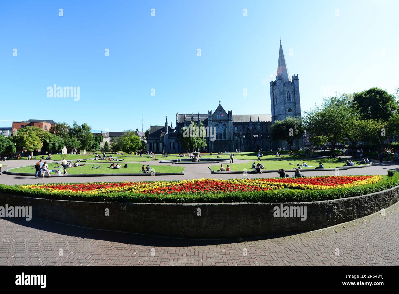 St. Patrick's Park an der St. Patrick's Cathedral in Dublin, Irland. Stockfoto