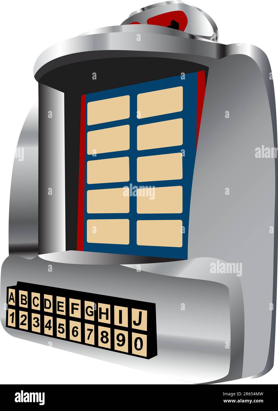 Ein Bild eines Jukebox-Players. Stock Vektor