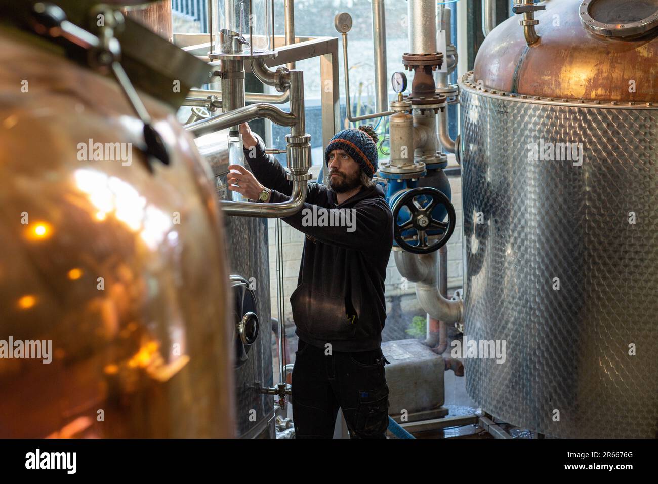 Arbikie Highland Estate Distillery, Highlands, Montrose, Schottland Stockfoto