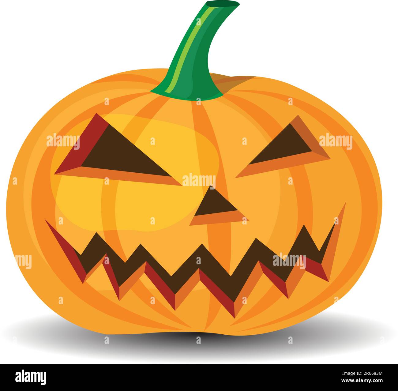 Halloween-Kürbis mit böse grinsenden, Vektor-Format. Stock Vektor