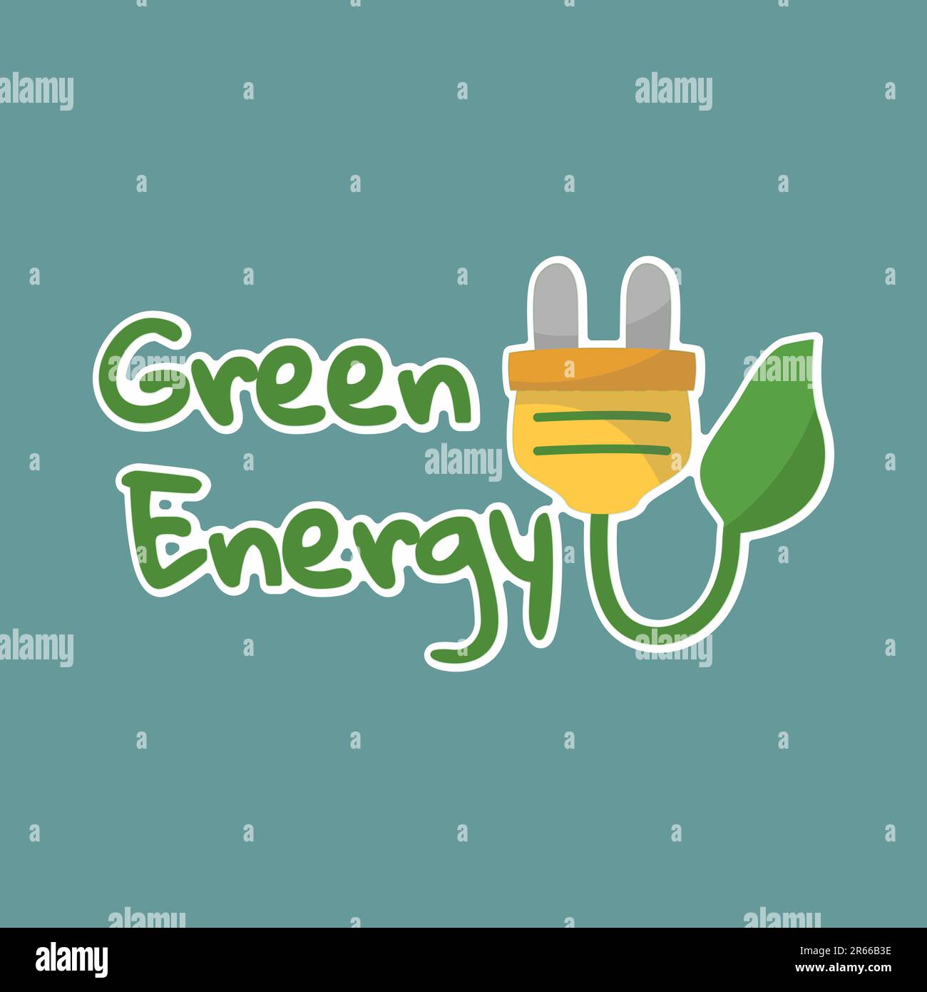 Umweltfreundliche Energiekonstruktion, Vektordarstellung des Konzepts „umweltfreundliches Leben“ in EPS 10. Stock Vektor