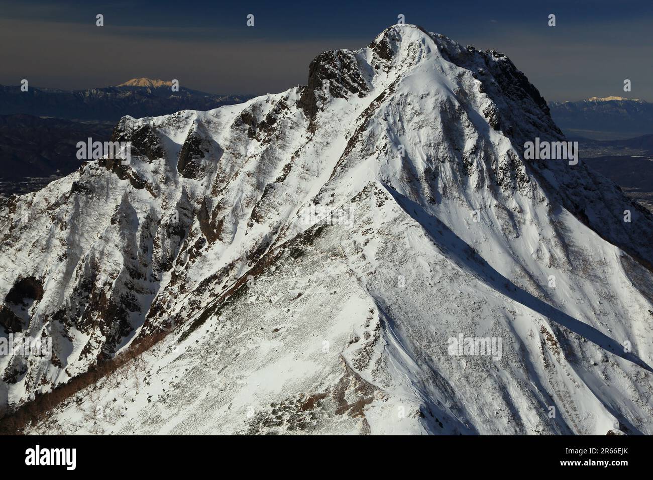 Mt. Amida im schweren Winter Stockfoto