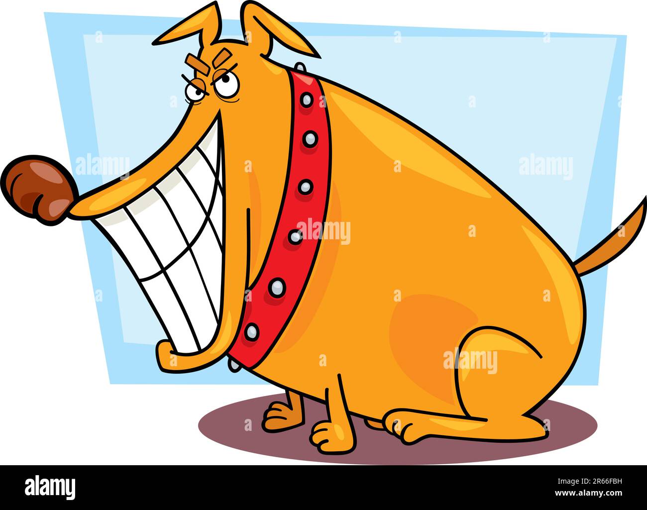 Abbildung von böser Hund mit toothy Lächeln Stock Vektor