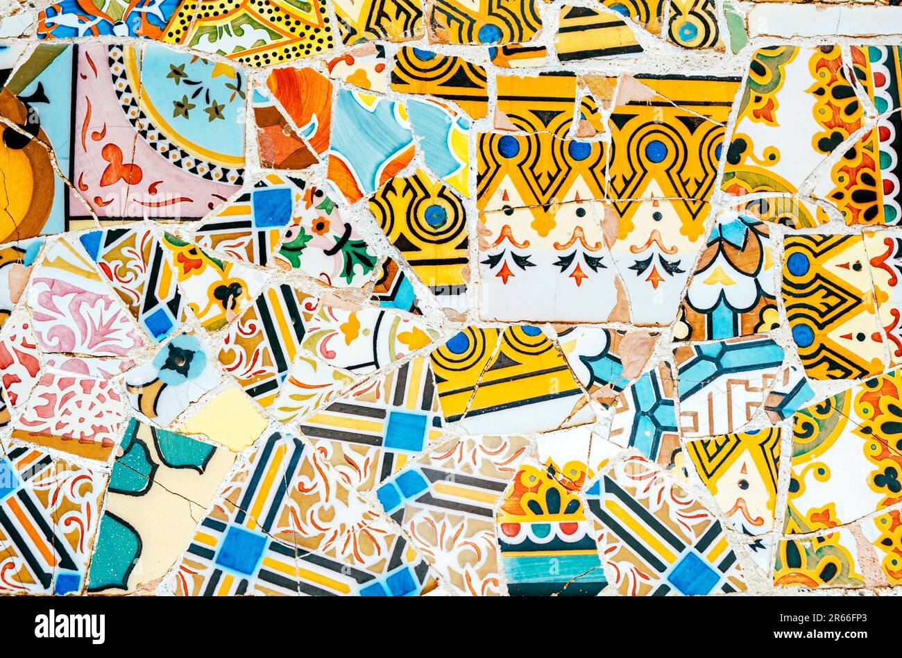 Farbenfroher Hintergrund mit Mosaikfliesen Stockfoto