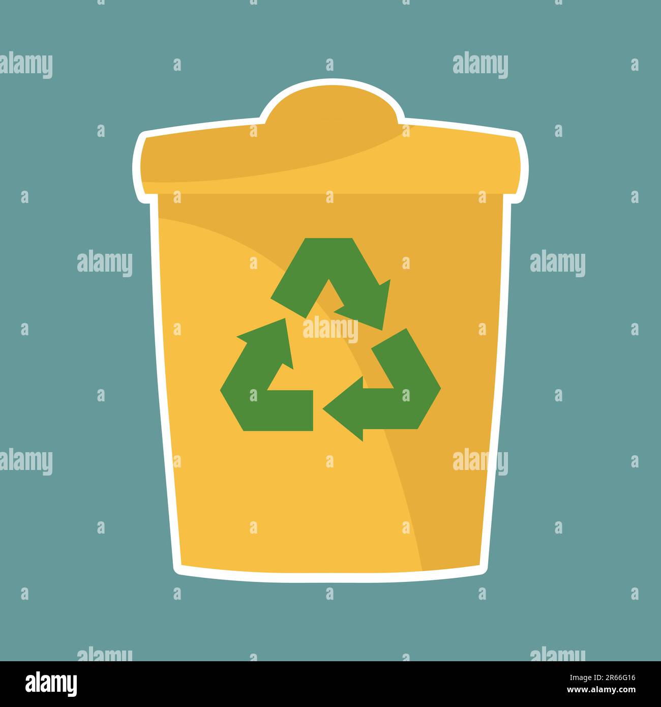 Papierkorb-Symbol-Design, Vektordarstellung für Green Life-Konzept in EPS 10. Stock Vektor
