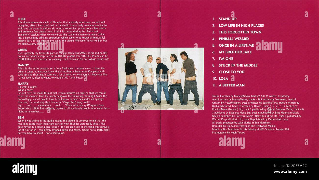 CD: Thunder - Sie denken, es ist alles akustisch... ...Ist Es Jetzt. (TOCP-67157), Aktion, veröffentlicht am 11. April 2003. Stockfoto