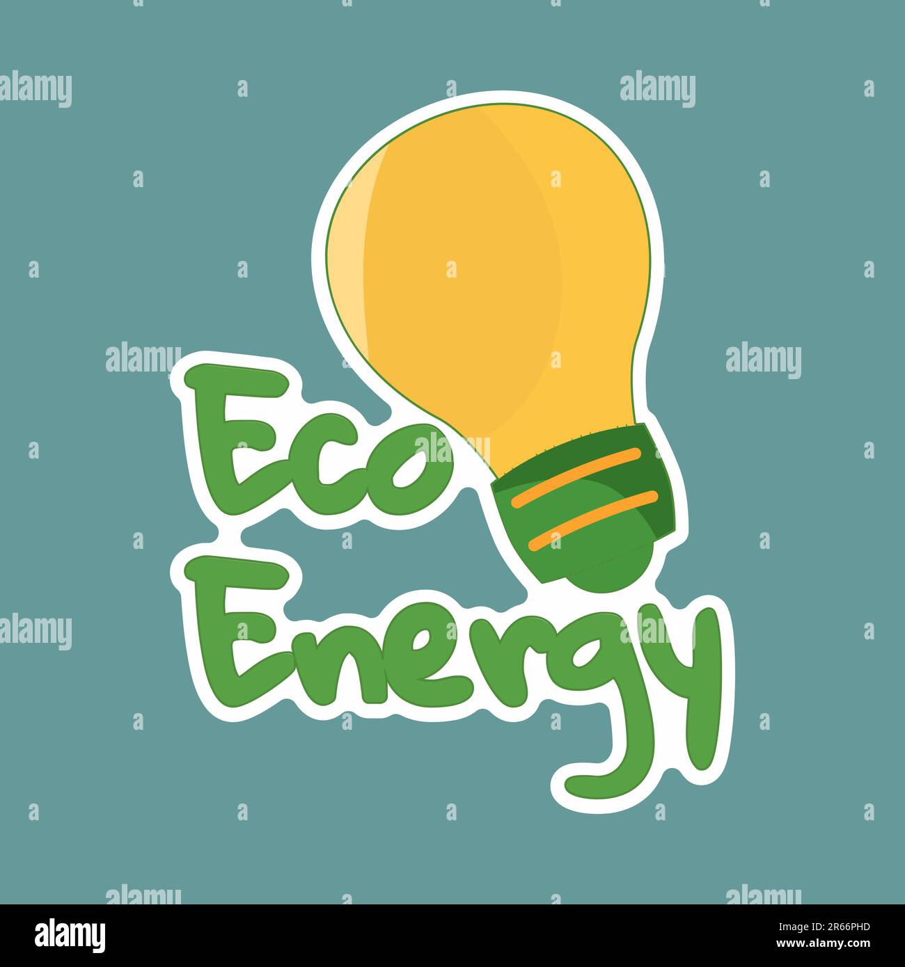Umweltfreundliches Energiedesign auf blauem Hintergrund, Vektordarstellung des Konzepts „Green Life“ in EPS 10. Stock Vektor