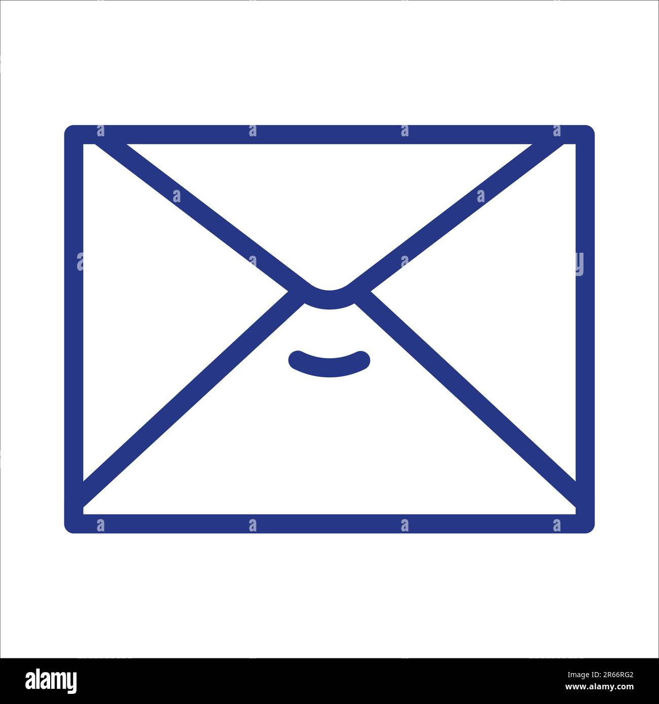 Symbol "Kuvertlinie". E-Mail, Brief, Korrespondenz. Postkonzept. Kann für Themen wie Kommunikation, Korrespondenz, Korrespondenz verwendet werden Stock Vektor