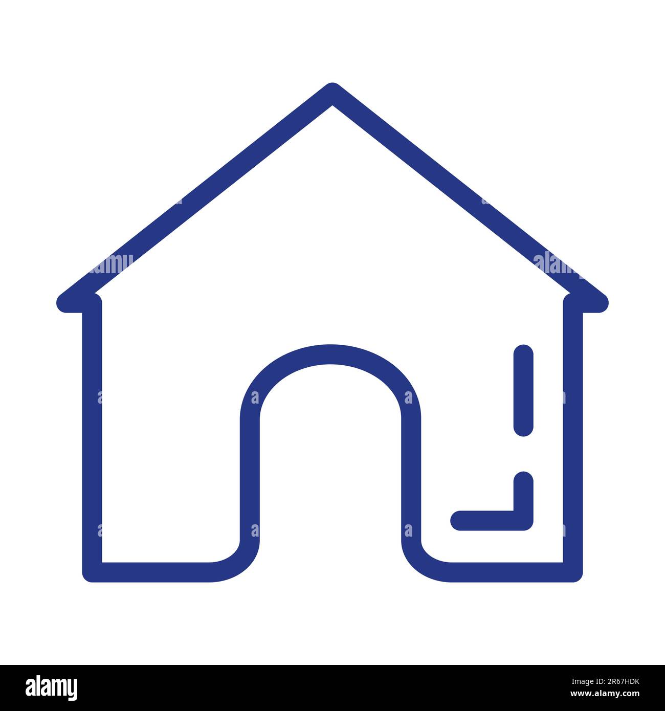 Symbolvektor des Hauses isoliert auf weißem Hintergrund für Ihr Web- und App-Design, Logo-Konzept des Hauses Stock Vektor