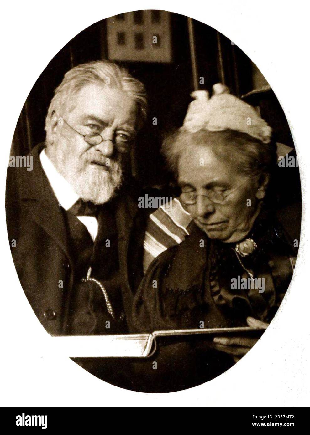 Charles William Sherborn, ENGLISCHER Gravierer (1831-1912) mit seiner Frau Hannah Walt Stockfoto