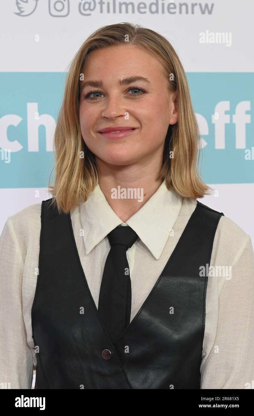 Köln, Deutschland. 06. Juni 2023. Die Schauspielerin Jeanne Goursaud („die Barbaren“) nimmt an der Sommertagung der Film- und Medienstiftung 2023 Teil. NRW Credit: Horst Galuschka/dpa/Alamy Live News Stockfoto