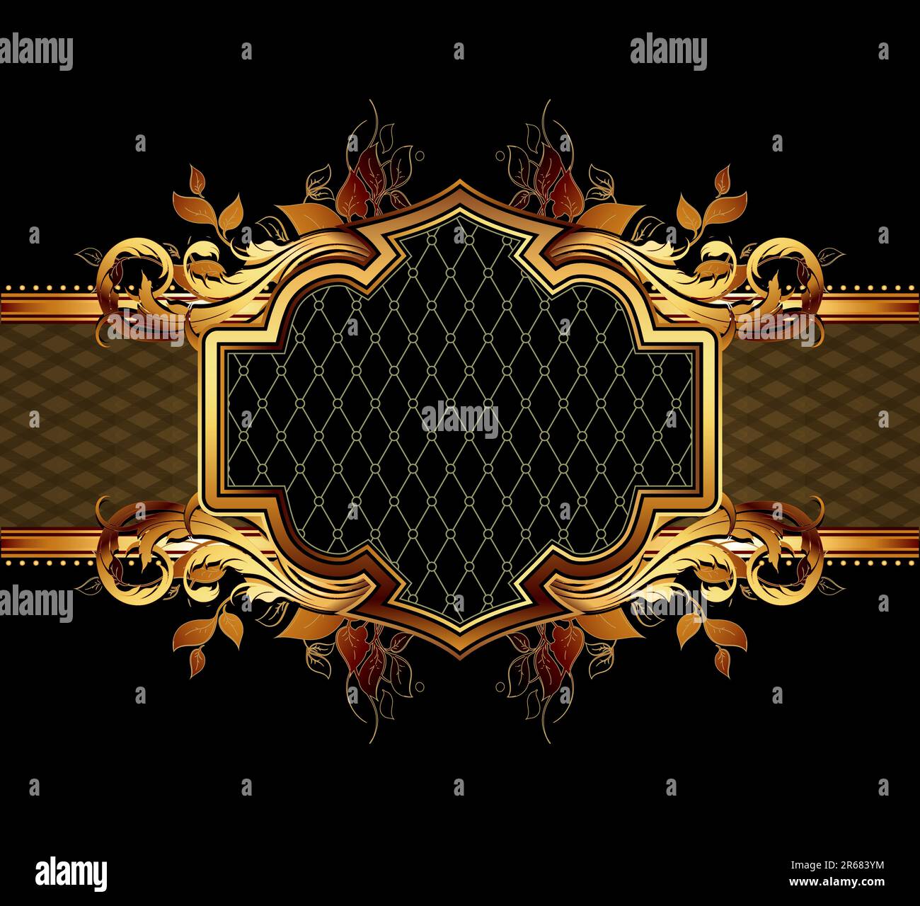 Zierschild, diese Abbildung kann als Designerarbeit nützlich sein Stock Vektor