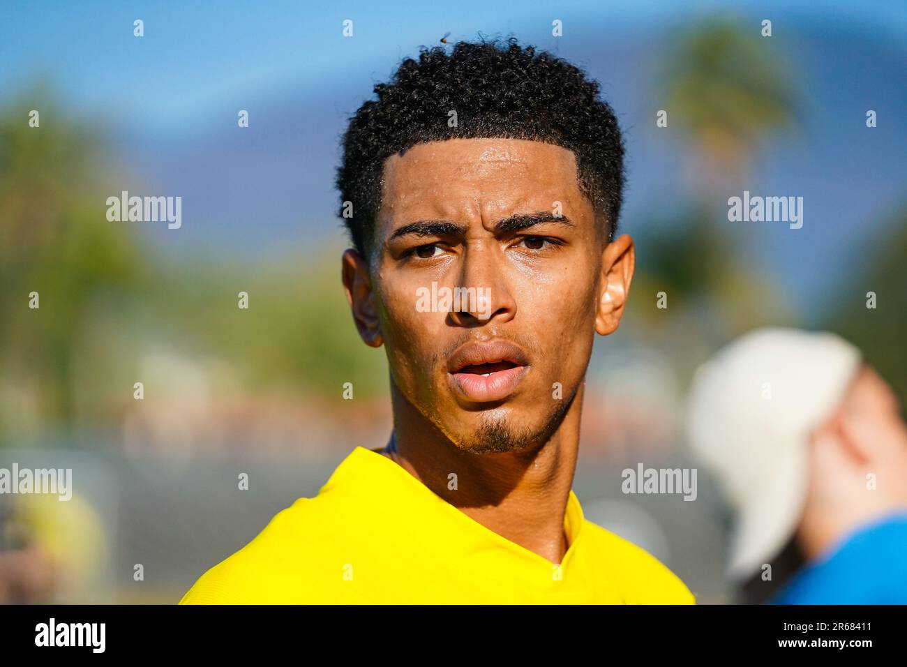 Marbella, Spanien. 07. Januar 2023. Jude Bellingham wurde nach einem Training in Marbella gesehen. Der englische Fußballspieler Jude Bellingham verlässt Borussia Dortmund, um Real Madrid zu unterzeichnen. (Foto: Francis Gonzalez/SOPA Images/Sipa USA) Guthaben: SIPA USA/Alamy Live News Stockfoto