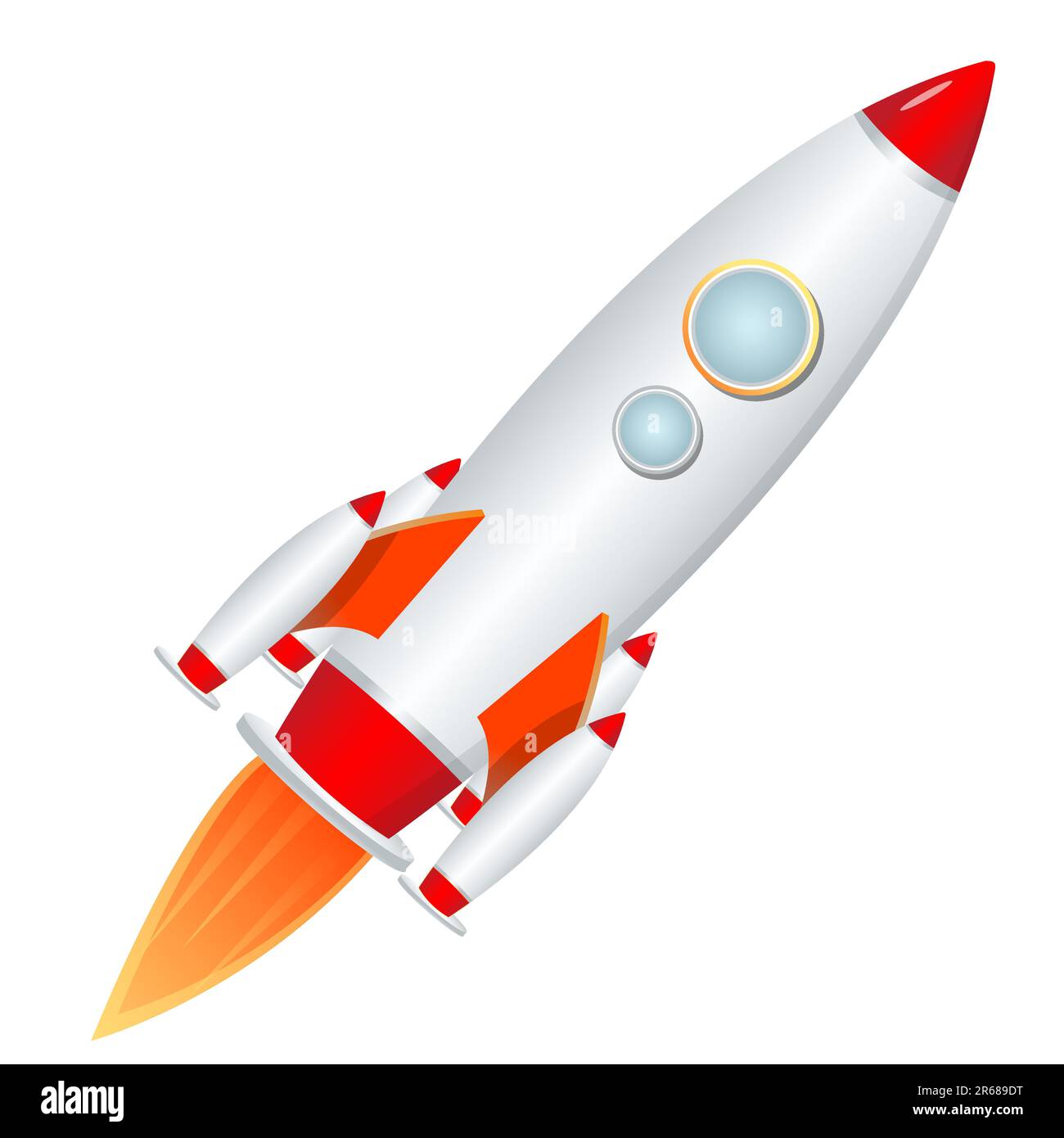Illustration der Raketenwerfer auf isolierte Hintergrund Stock Vektor