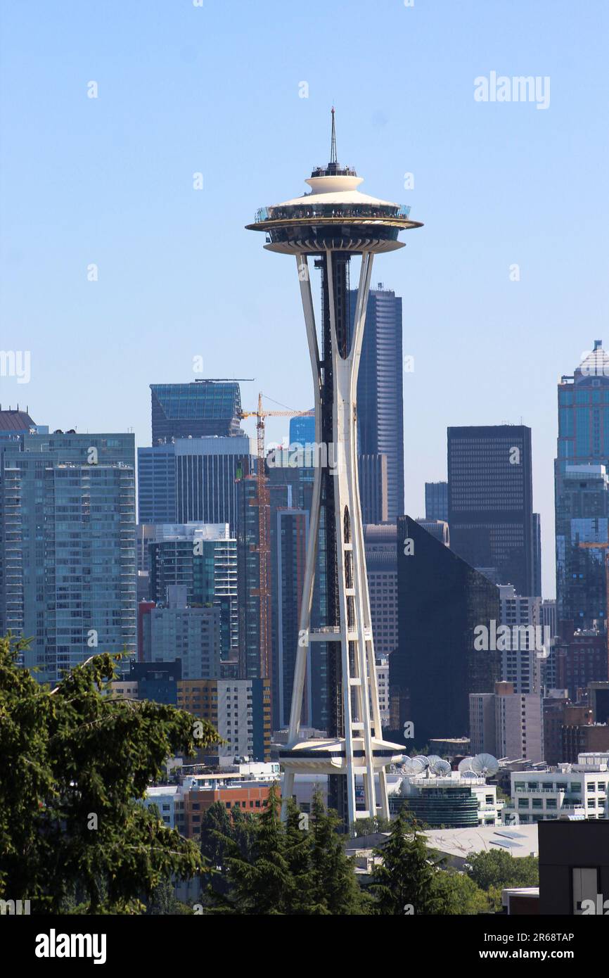 Space Needle in Seattle. Hochwertiges Foto. Stockfoto