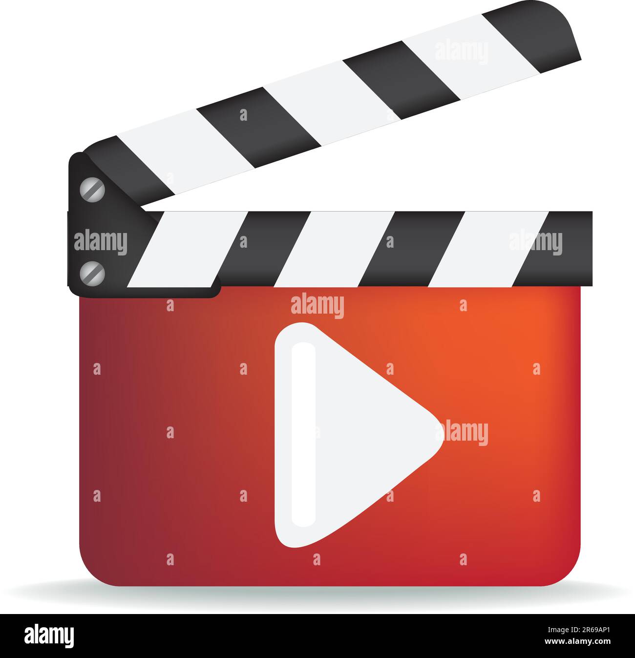 Film, Film und Kino, spielen Symbol. farbige illustration Stock Vektor