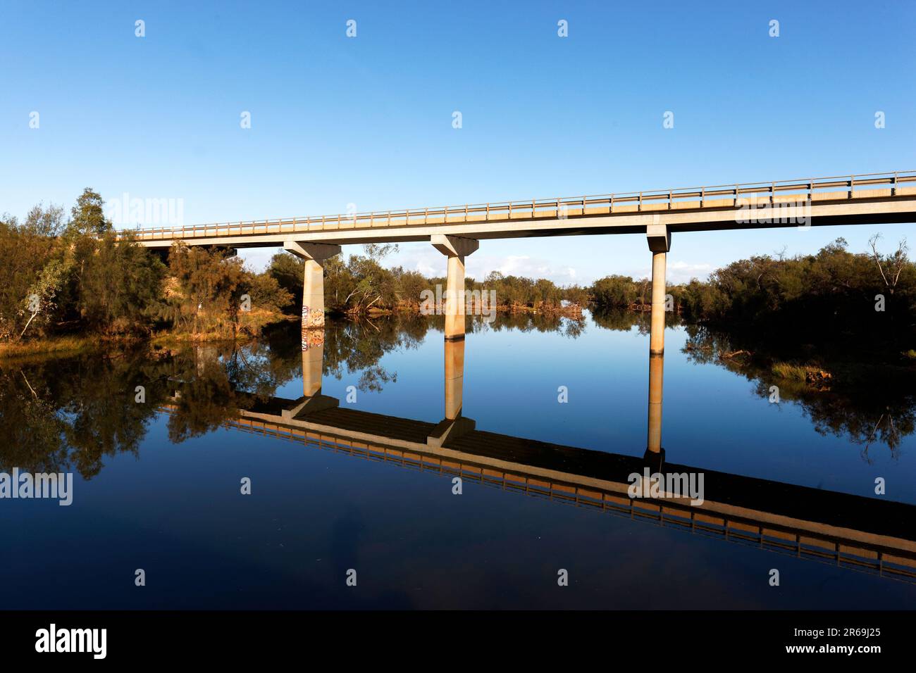 Neue Galena-Brücke über den Murchison River, Murchison, Westaustralien Stockfoto
