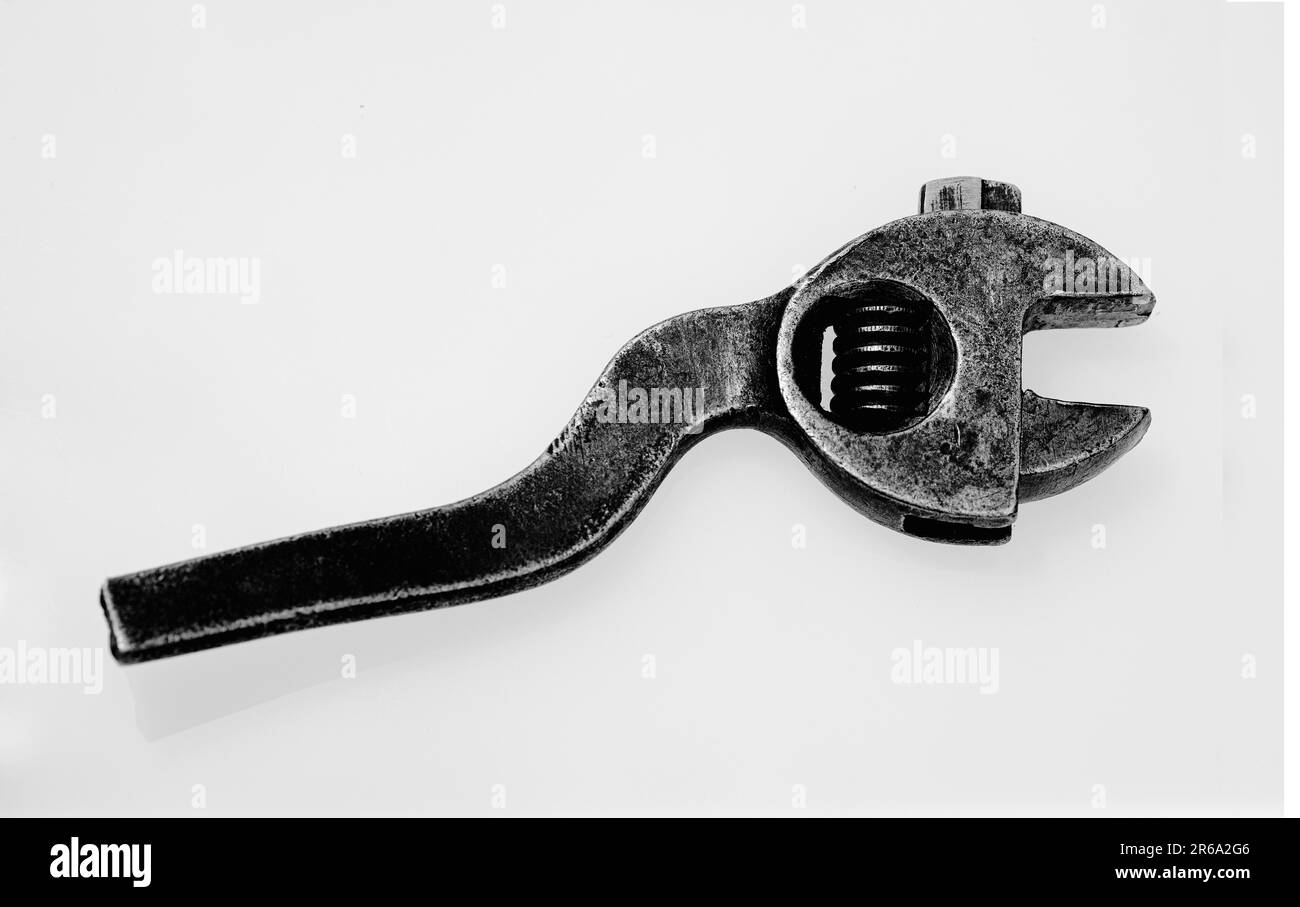 Verstellbarer Maulschlüssel (Französisch) eines Werkzeugmachers Stockfoto